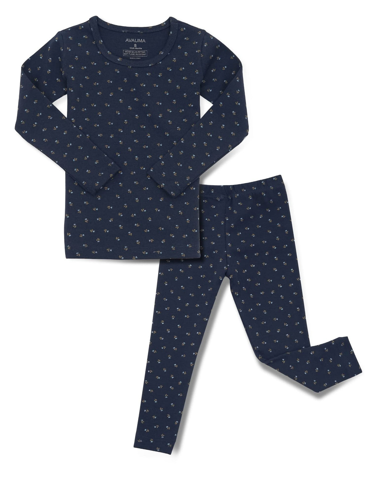 AVAUMA Baby Boys Girls Pajama Set 6M-7T Kids Cute Toddler Snug fit Pattern Design Pjs Cotton Sleepwear