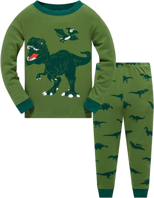 Toddler Boys Pajamas Set 100% Cotton Winter Warm 2 Piece Long Sleeve Pjs
