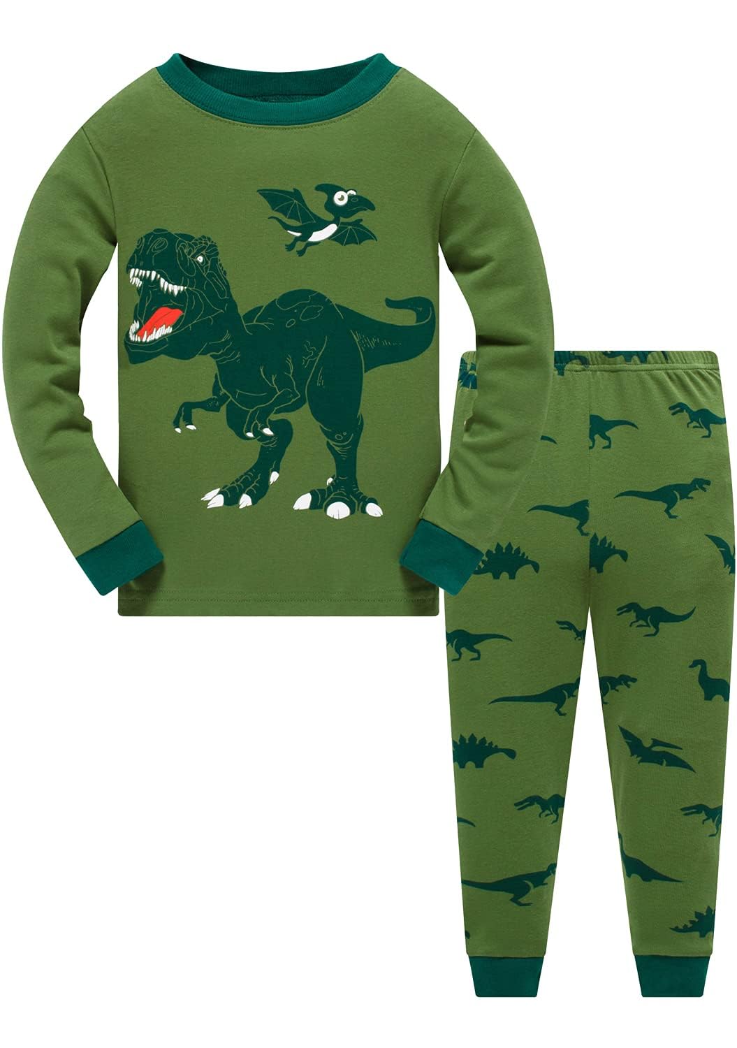 Toddler Boys Pajamas Set 100% Cotton Winter Warm 2 Piece Long Sleeve Pjs