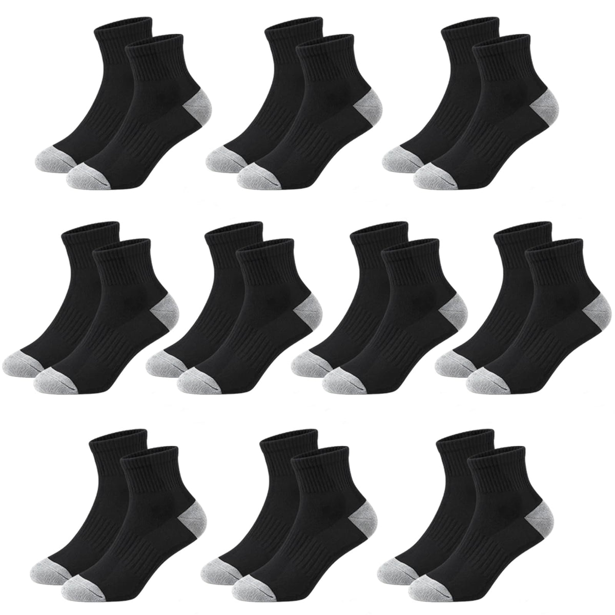 Kids Quarter Ankle Socks for Boys Girls 10 Pack Seamless Athletic Socks