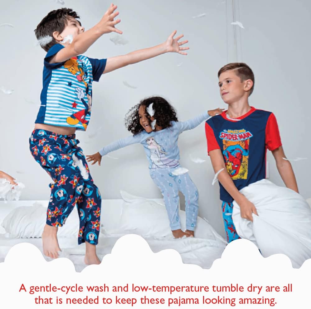 Marvel Boys' 6-piece Snug-fit Cotton Pajama Set, Soft & Cute for Kids, Comfortable Nightwear