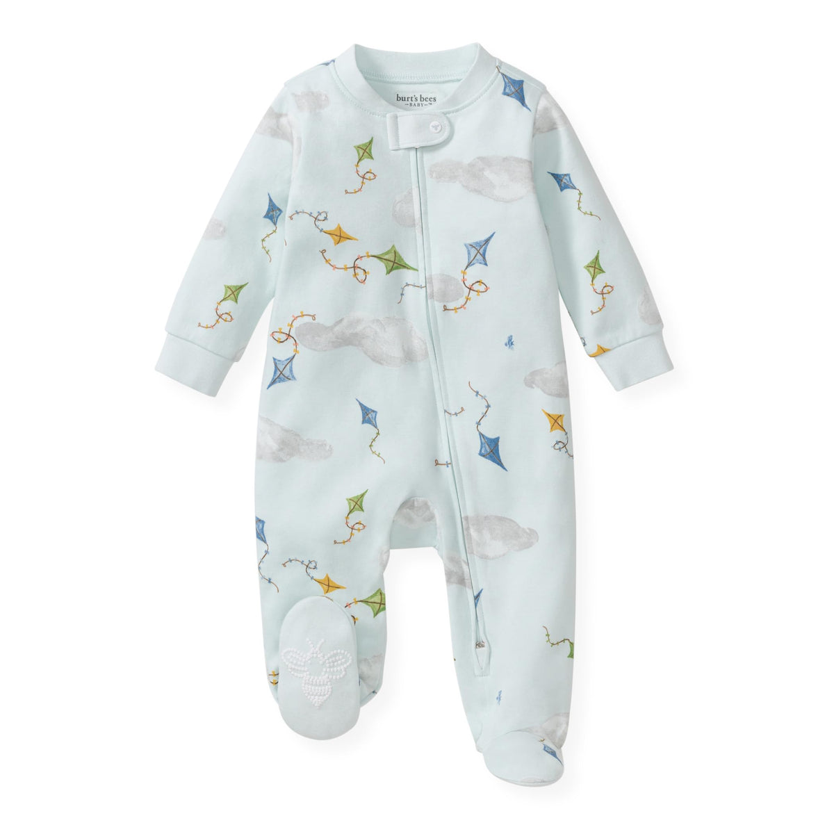Burt's Bees Baby Boys' Organic Cotton, Sleep and Play Footed Pajamas