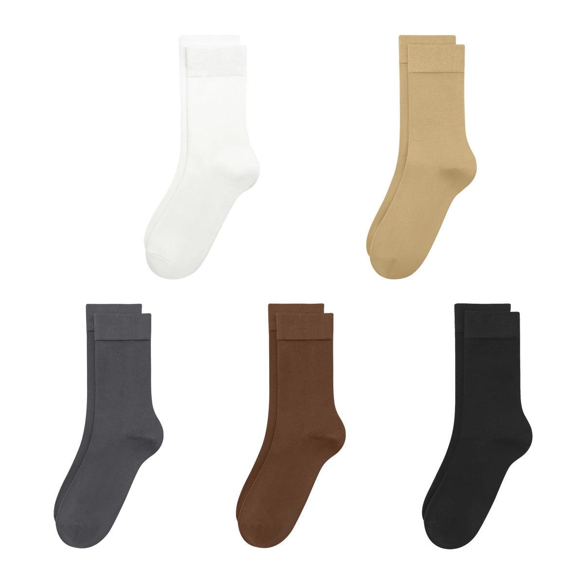 SERISIMPLE Viscose Bamboo Kids Crew Socks School Anti Odor Socks for Boys Girls Uniform Light Weight Flat Seam Socks 5 Pairs