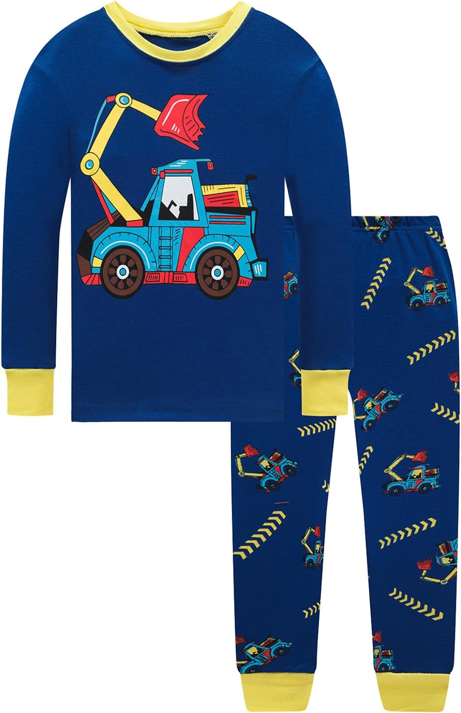 Little bety Boys 4 Pieces Cotton Pajamas Toddlers Long Sleeve 24M-12Years