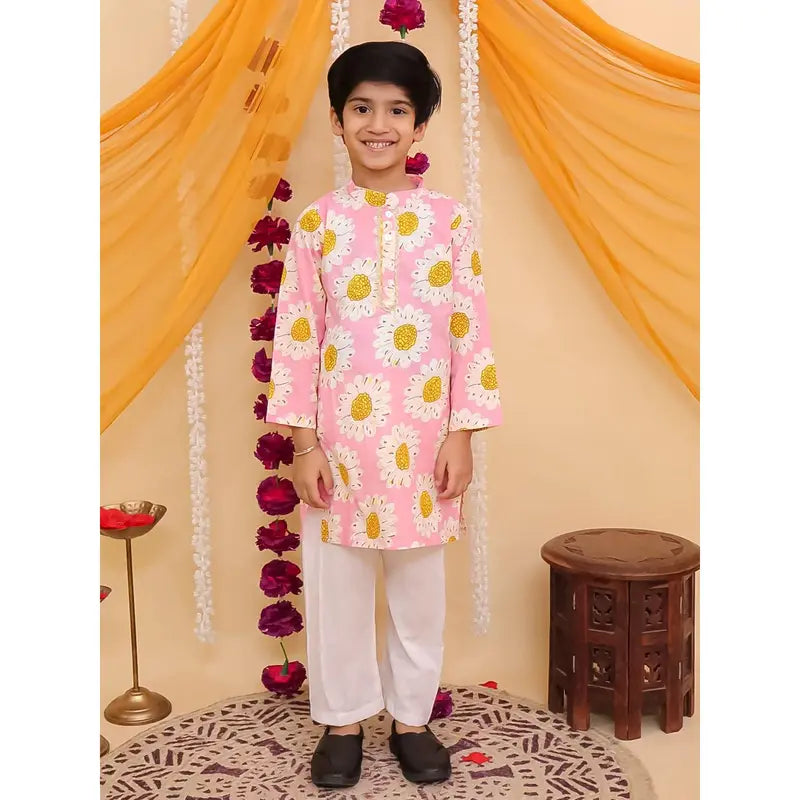 Pink Daisy Kurta Pajama