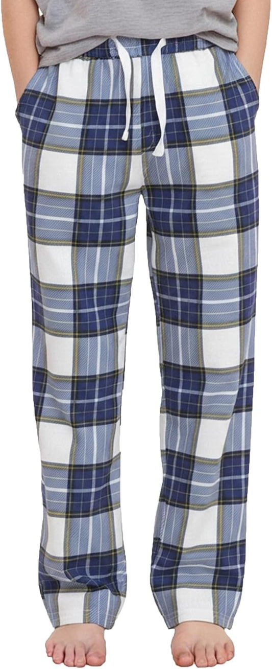 PATPAT Unisex Kids Plaid Pajama Pants Lounge Sleep Bottoms for 5–14 Years