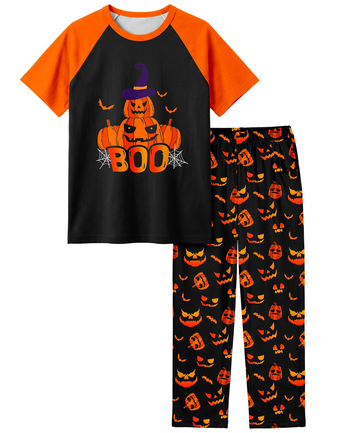Fiodrimy Boys Pajamas Little Big Boys Short Sleeves and Pants Pajamas 2-Piece Pjs Set Kids Sleepwear Size 8-14