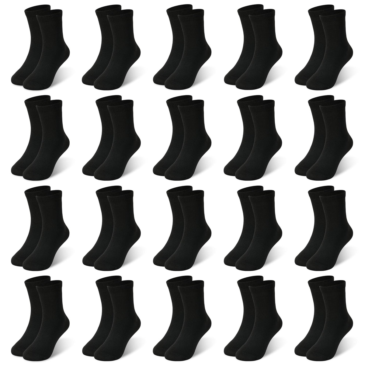 ZERULETS 20 Pairs Toddler Socks Kids Boys Crew Socks 1-13 Years