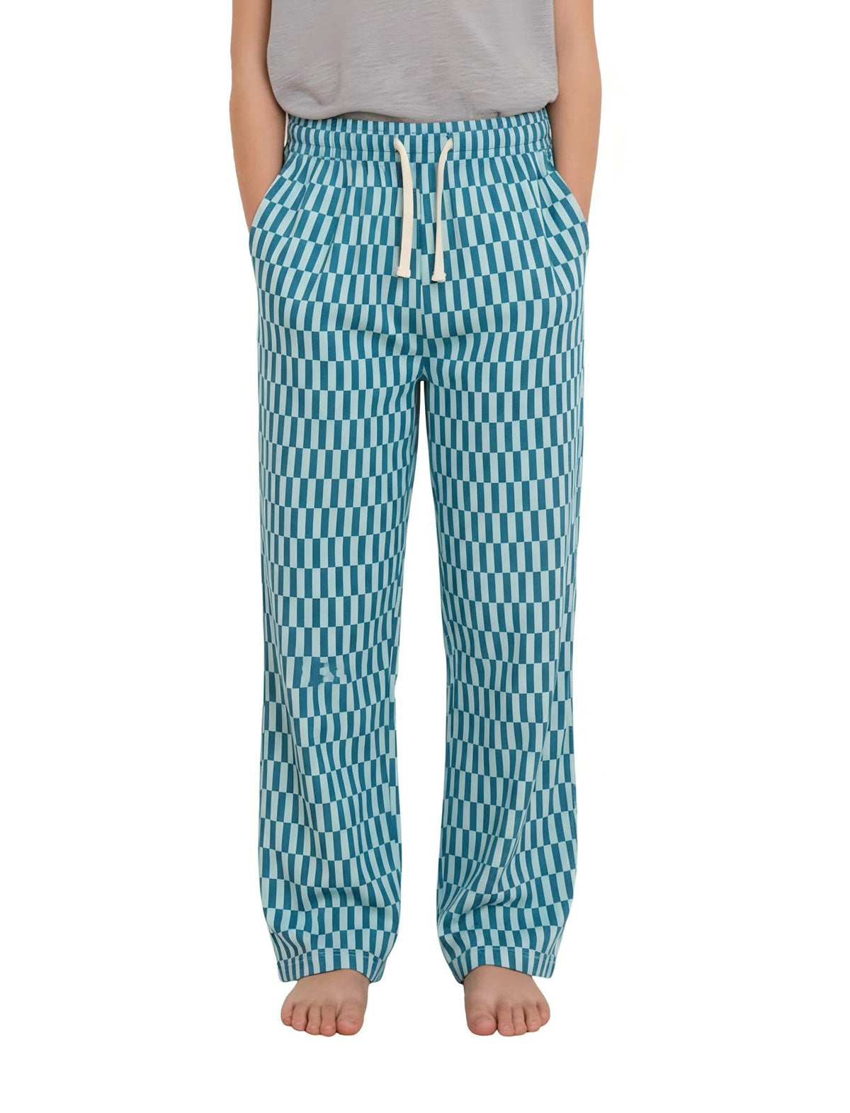 PATPAT Unisex Kids Plaid Pajama Pants Lounge Sleep Bottoms for 5–14 Years