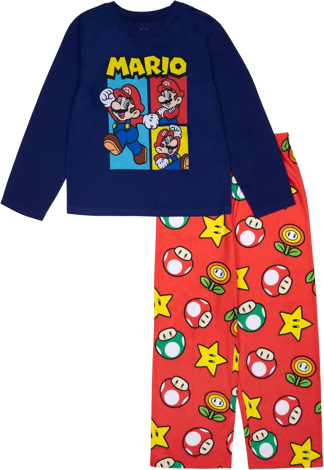 Nintendo Boys' 2-piece Loose-fit Pajama Set, Matching Short-Sleeve Pajamas