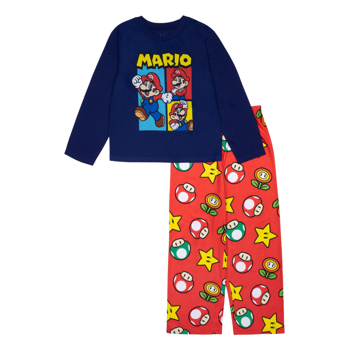 Nintendo Boys' 2-piece Loose-fit Pajama Set, Matching Short-Sleeve Pajamas