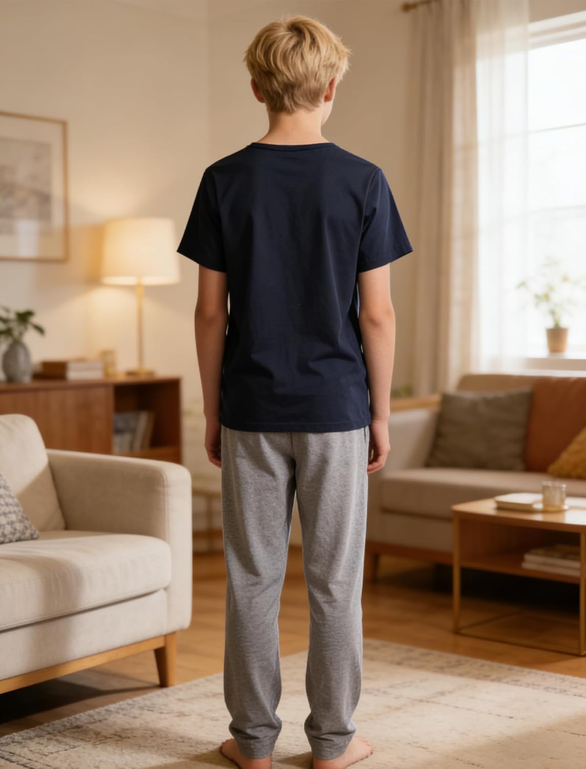 Mikrdoo Boys Pajamas 2 Piece Short Sleeve & Pants Pjs Set Soft Fun Sleepwear for Kids Size 6-16 Years