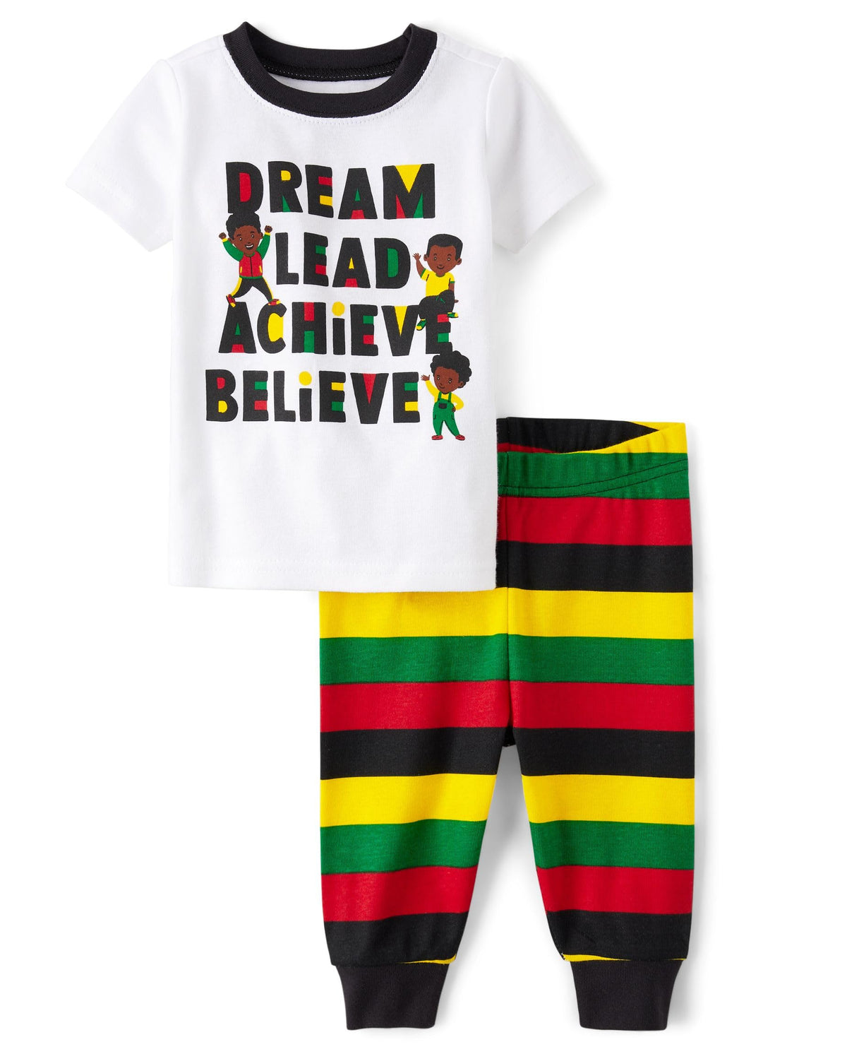 The Children's Place Baby Boys' Snug Fit 100% Cotton Short Sleeve Top and Pants 2 Piece Pajama Set