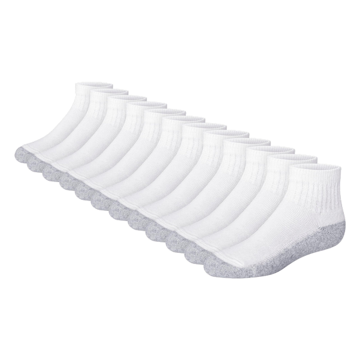 Hanes Boys' Socks Pack, Double Tough Moisture Wicking Ankle, Crew, No Show Socks, 12 & 14 Pair Packs