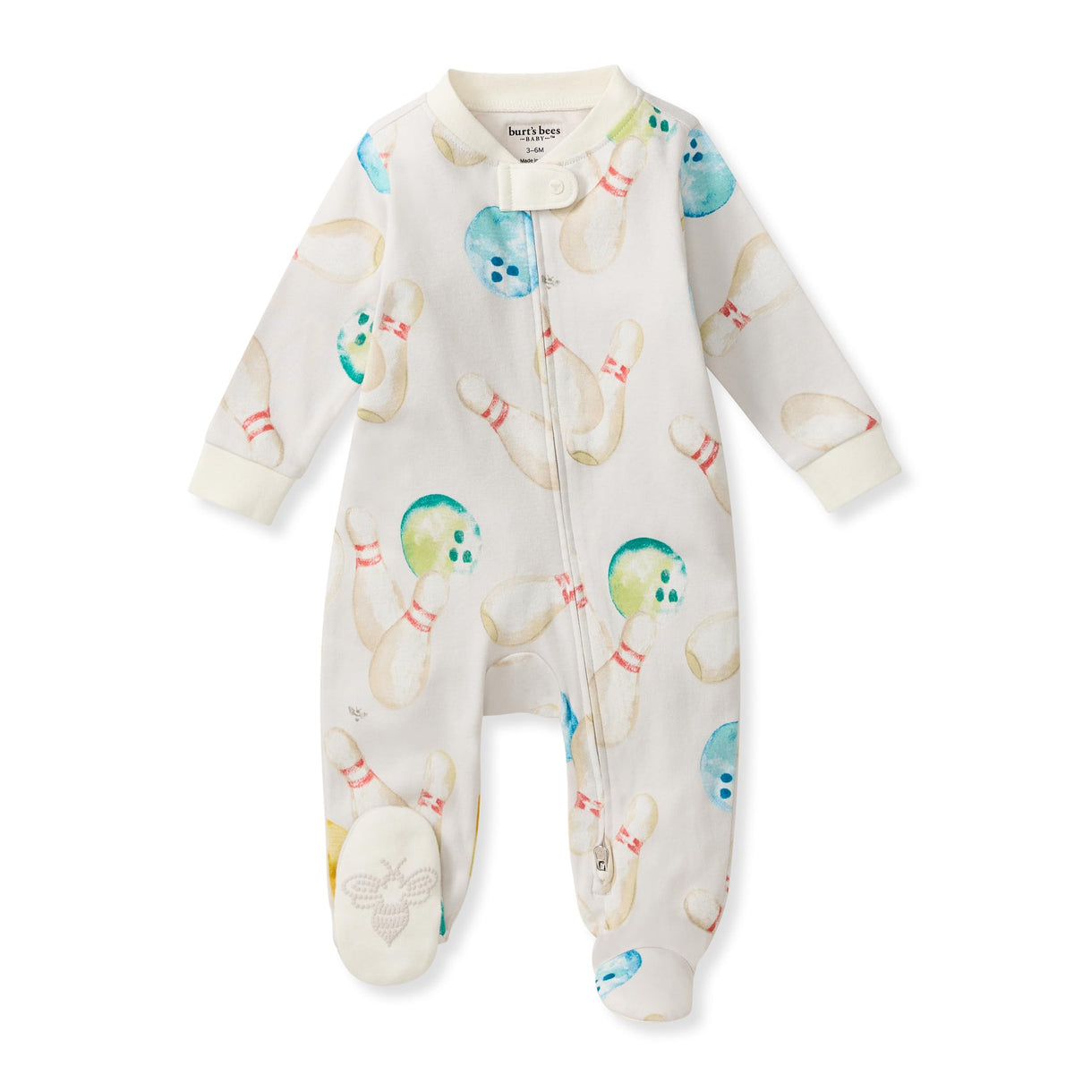 Burt's Bees Baby Boys Footless Pajamas, Sleep and Play Loose Fit, 100% Organic Cotton Soft One-piece PJs, Sizes NB to 6-9 Months