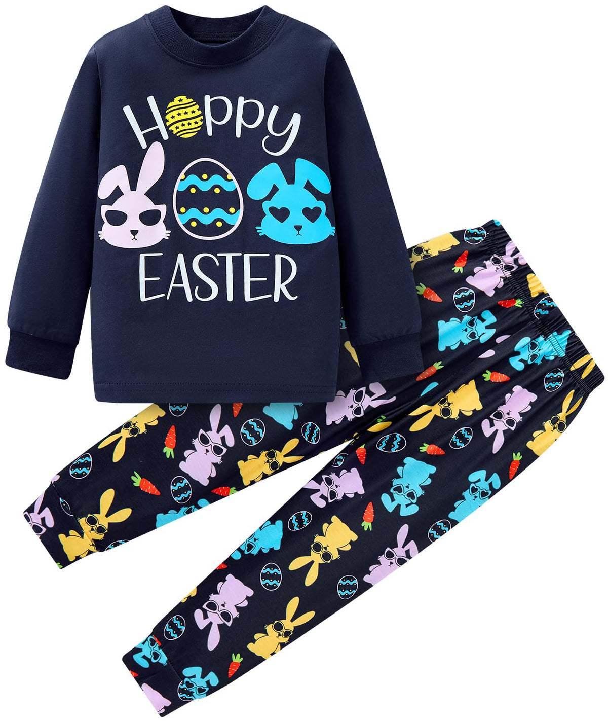 Popshion Little Boys Pajamas Sets Glow in Dark Dinosaur 100% Cotton 2 Piece Toddler Clothes Kids Pjs Sleepwear Size 2-10T