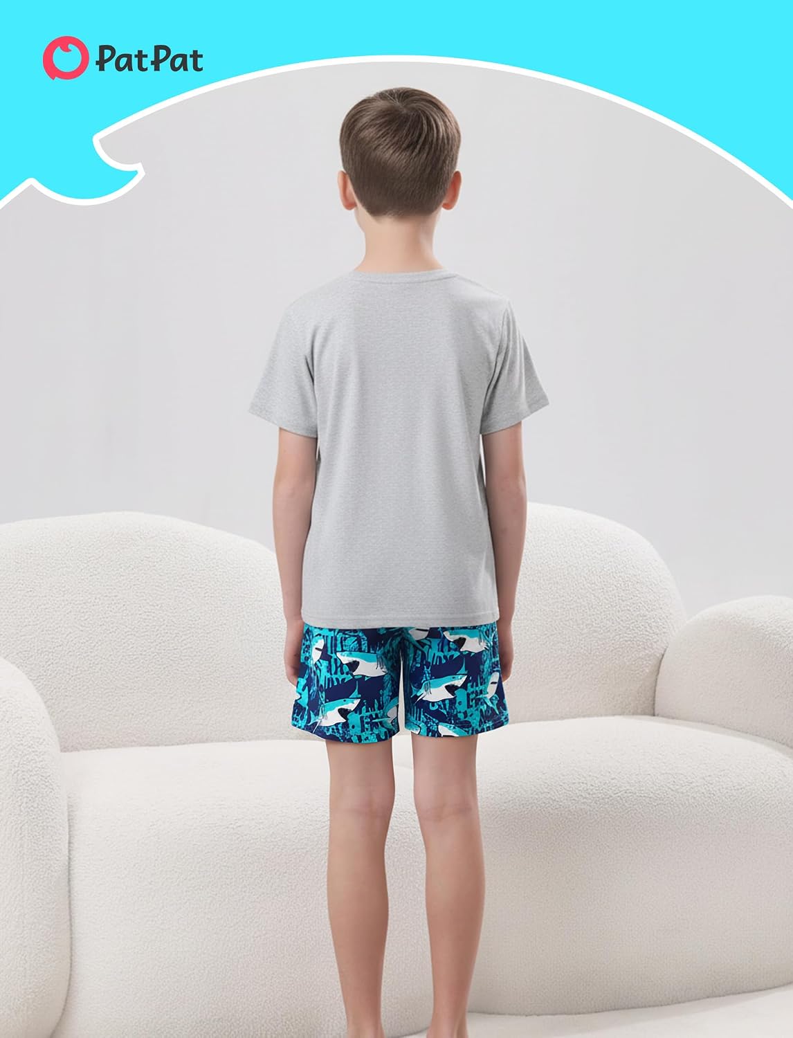 PATPAT Boys Pajamas 2 Piece PJs Set T-shirts with Shorts 6-12 Years