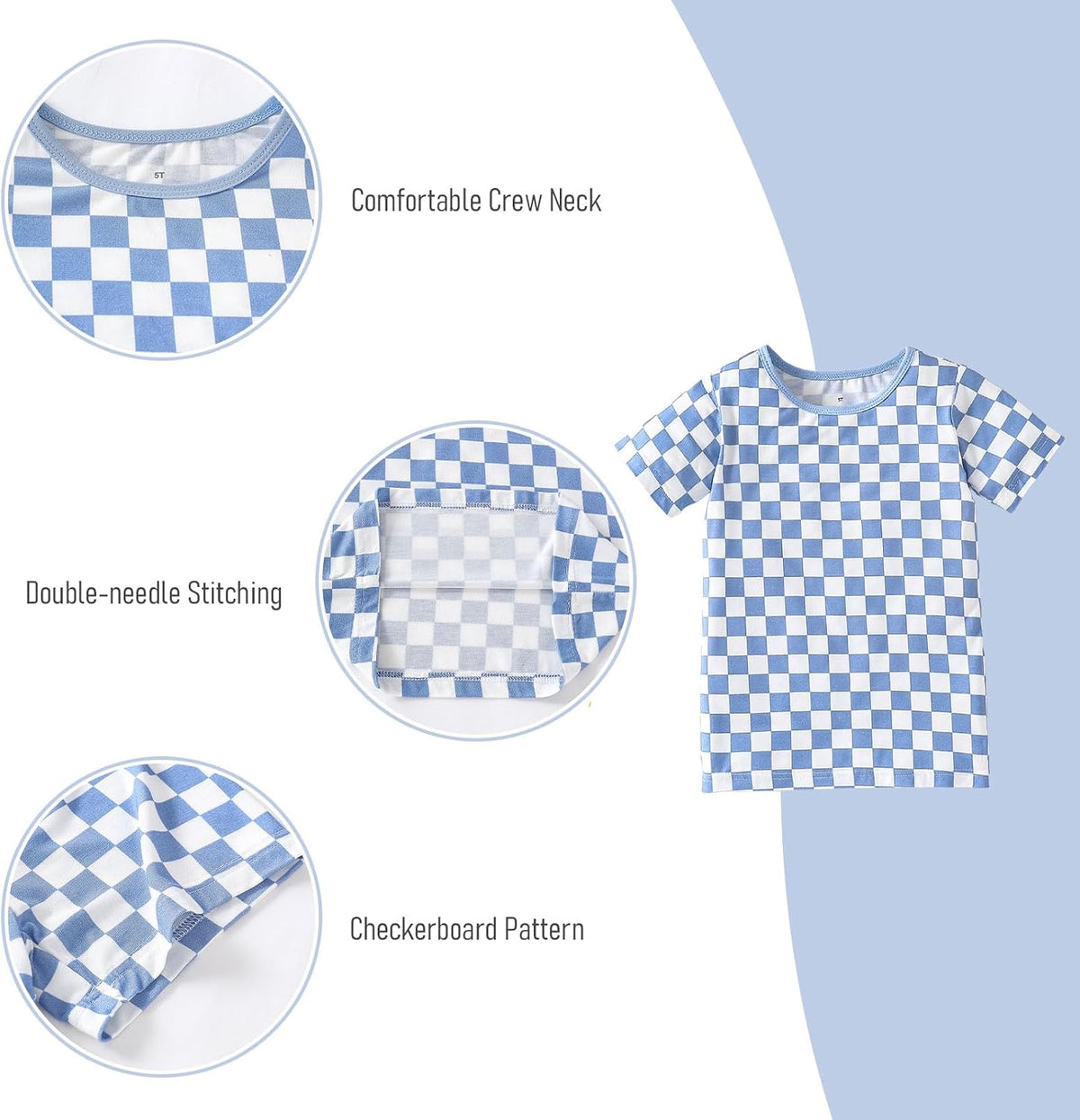 OPAWO Bamboo Pajamas Toddler Boys Summer Pajama Sets Kids Pjs 12M-8Y