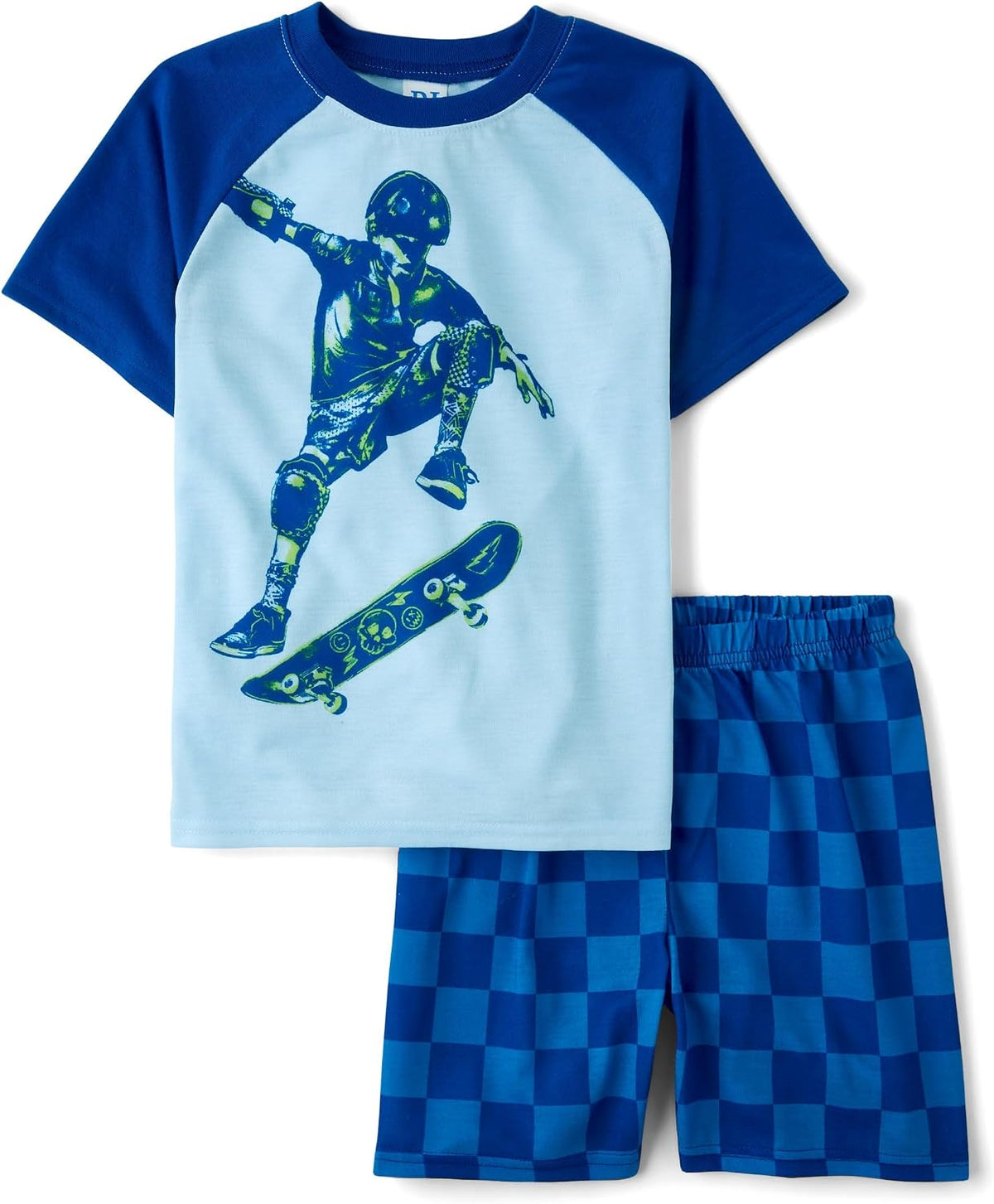 The Children's Place boys Short Sleeve Top and Shorts,2 Piece Pajama Set