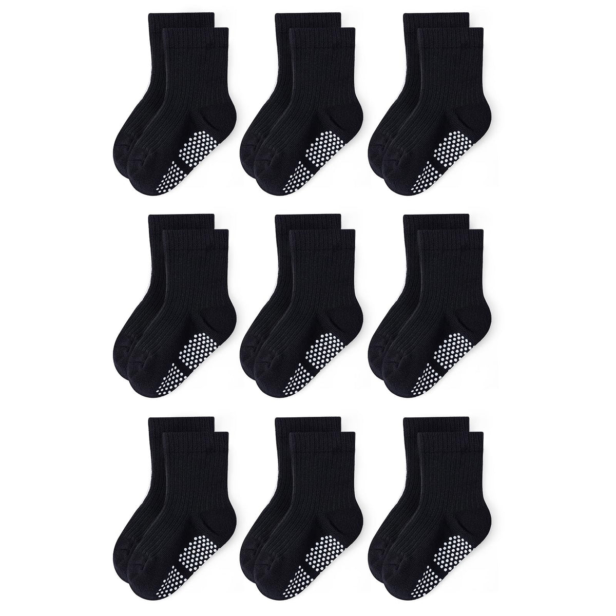Baby Toddler Essentials Non-Slip Crew Socks for Unisex Boys Girls
