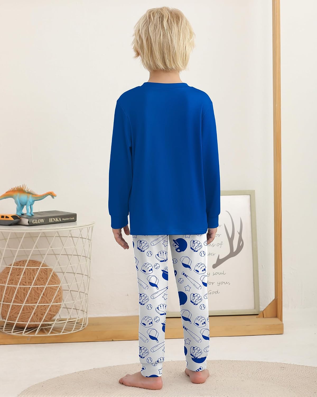 Mikrdoo Boys Pajamas 2 Piece Long Sleeve Top and Pants Set Kids 6-16Y