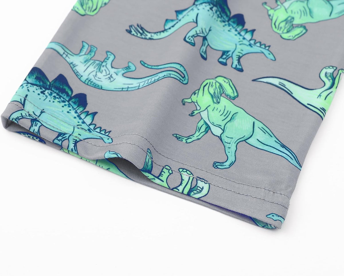 Tebbis Boys Pajamas Novelty Prints Button-Up Short Sleeve Set Size 6-18