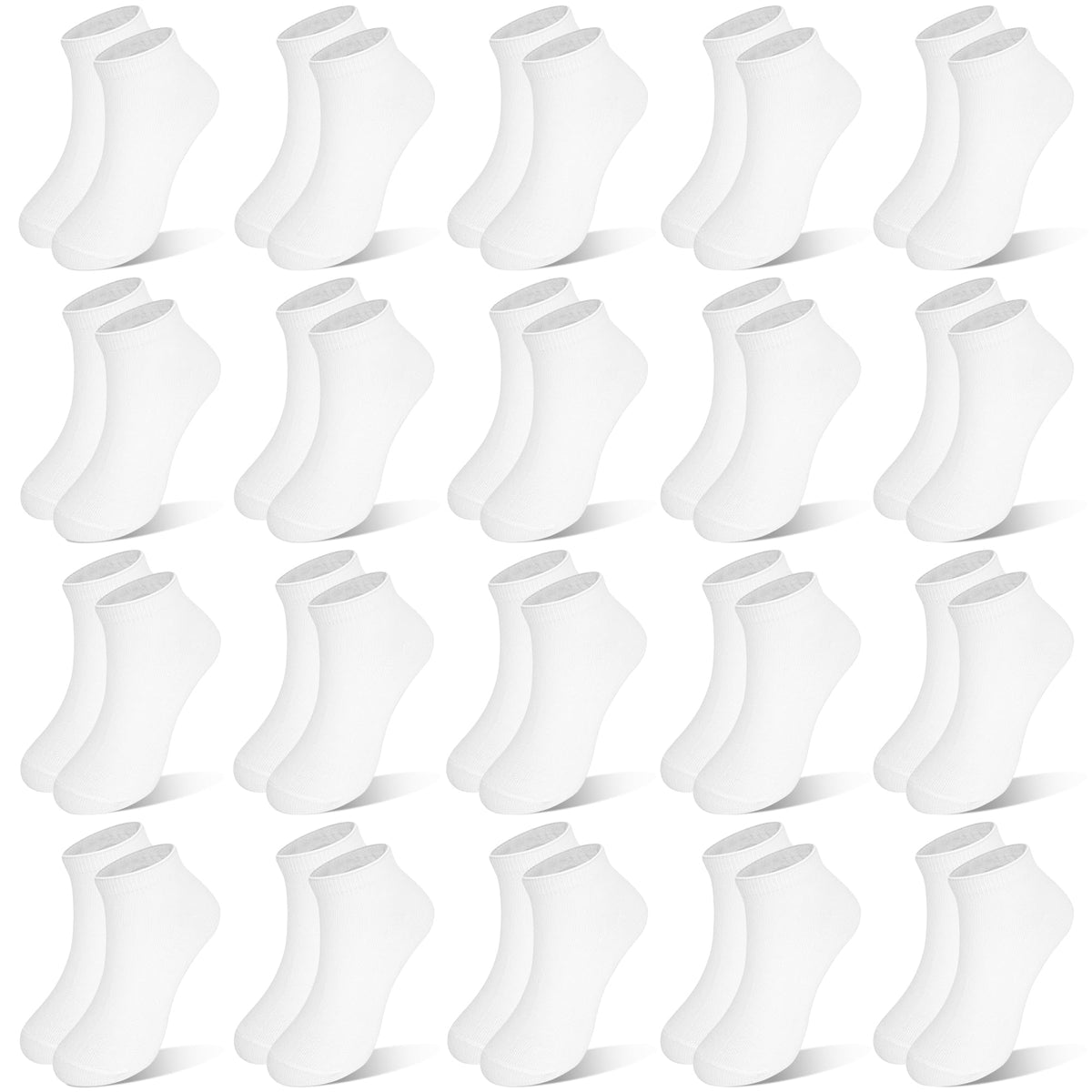ZERULETS Kids Socks, 20 Pairs Boys Girls Low Cut Ankle Socks 1-13 Years