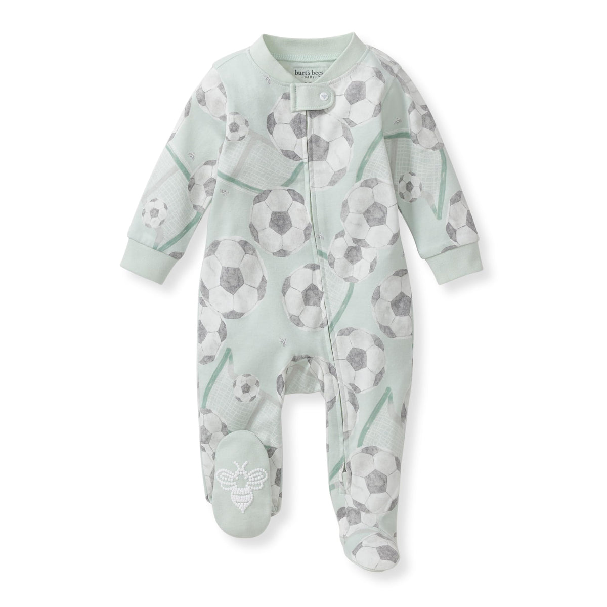 Burt's Bees Baby Boys' Organic Cotton, Sleep and Play Footed Pajamas