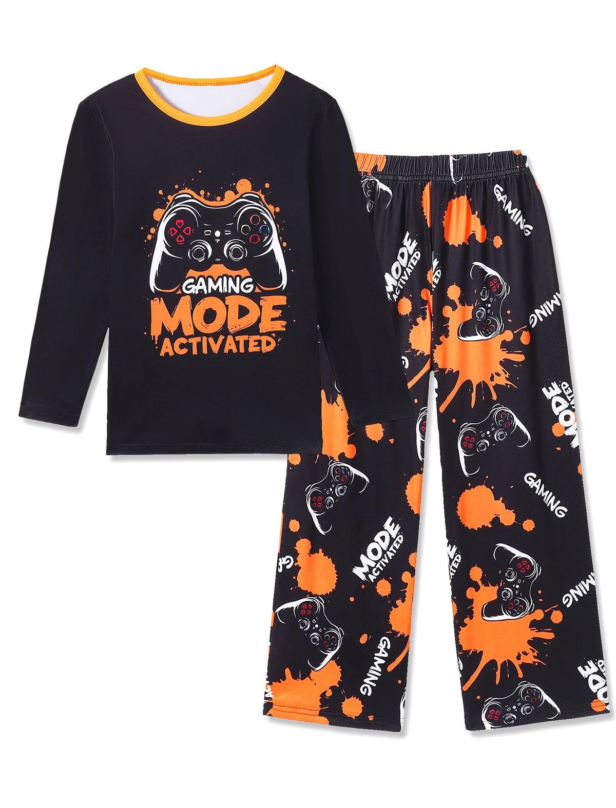 Mikrdoo Boys Pajamas Soft 2-Piece Long Sleeve Sleepwear Set 6-16 Years