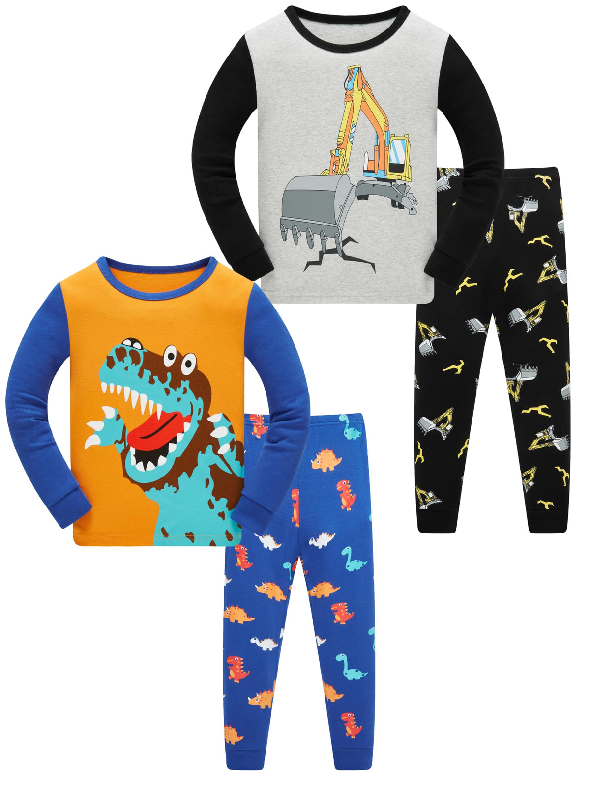 Boys Pajamas 4-Piece Pyjama Set for Kids Boys Clothes 3-12 Years PJs
