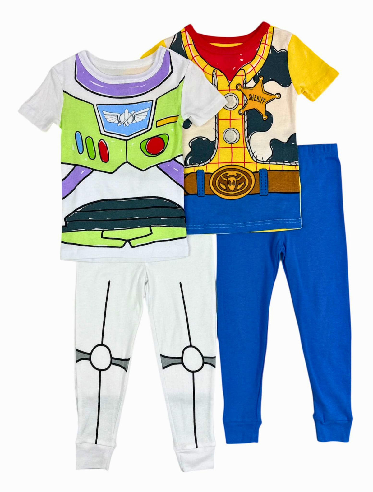 Disney boys 4-piece Snug-fit Cotton Pajama Set, Soft & Cute for Kids