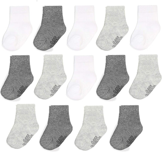 Fruit of the Loom Baby & Toddler Grow & Fit Flex Zones Cotton Stretch Socks - Unisex, Girls, Boys