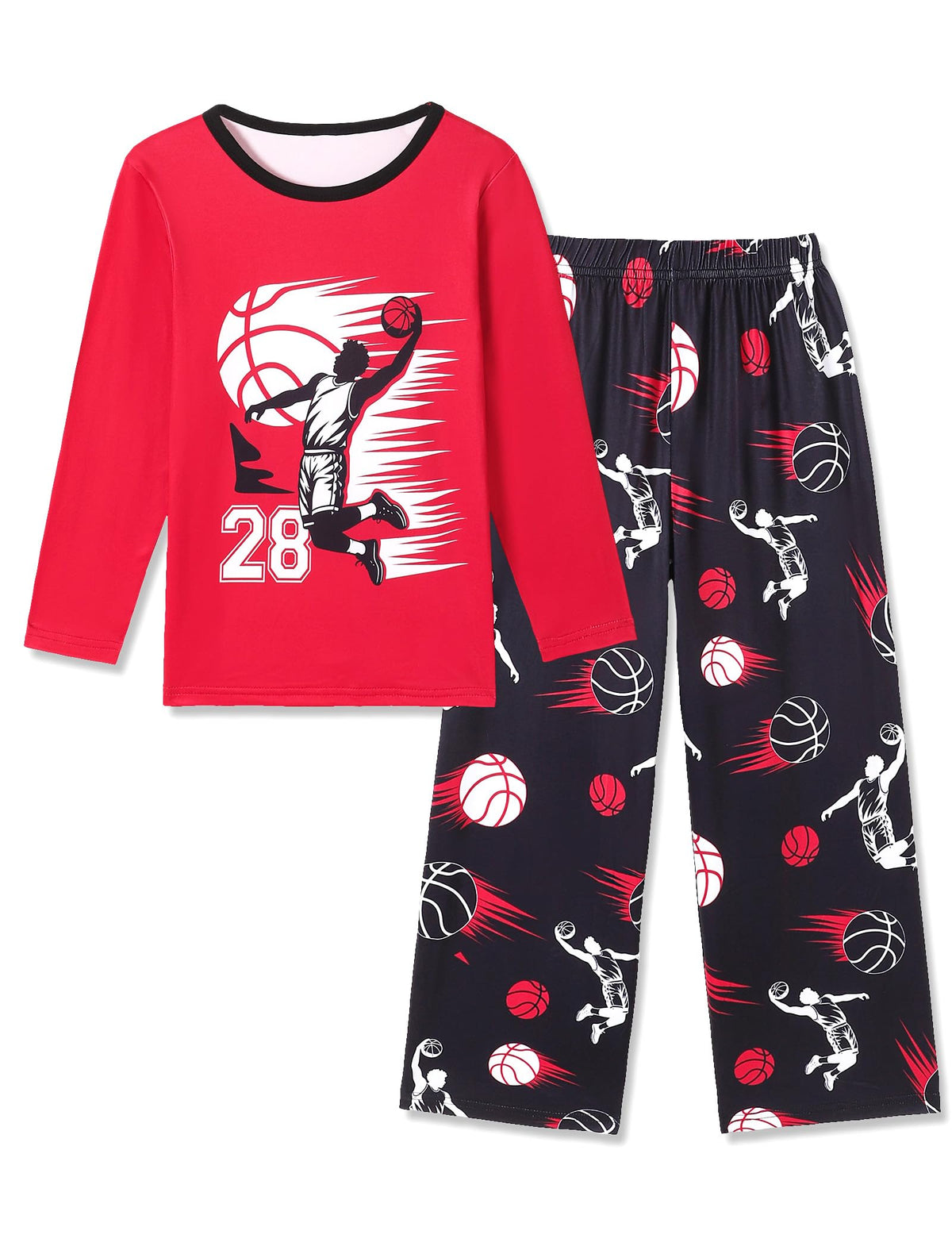Mikrdoo Boys Pajamas Soft 2-Piece Long Sleeve Sleepwear Set 6-16 Years
