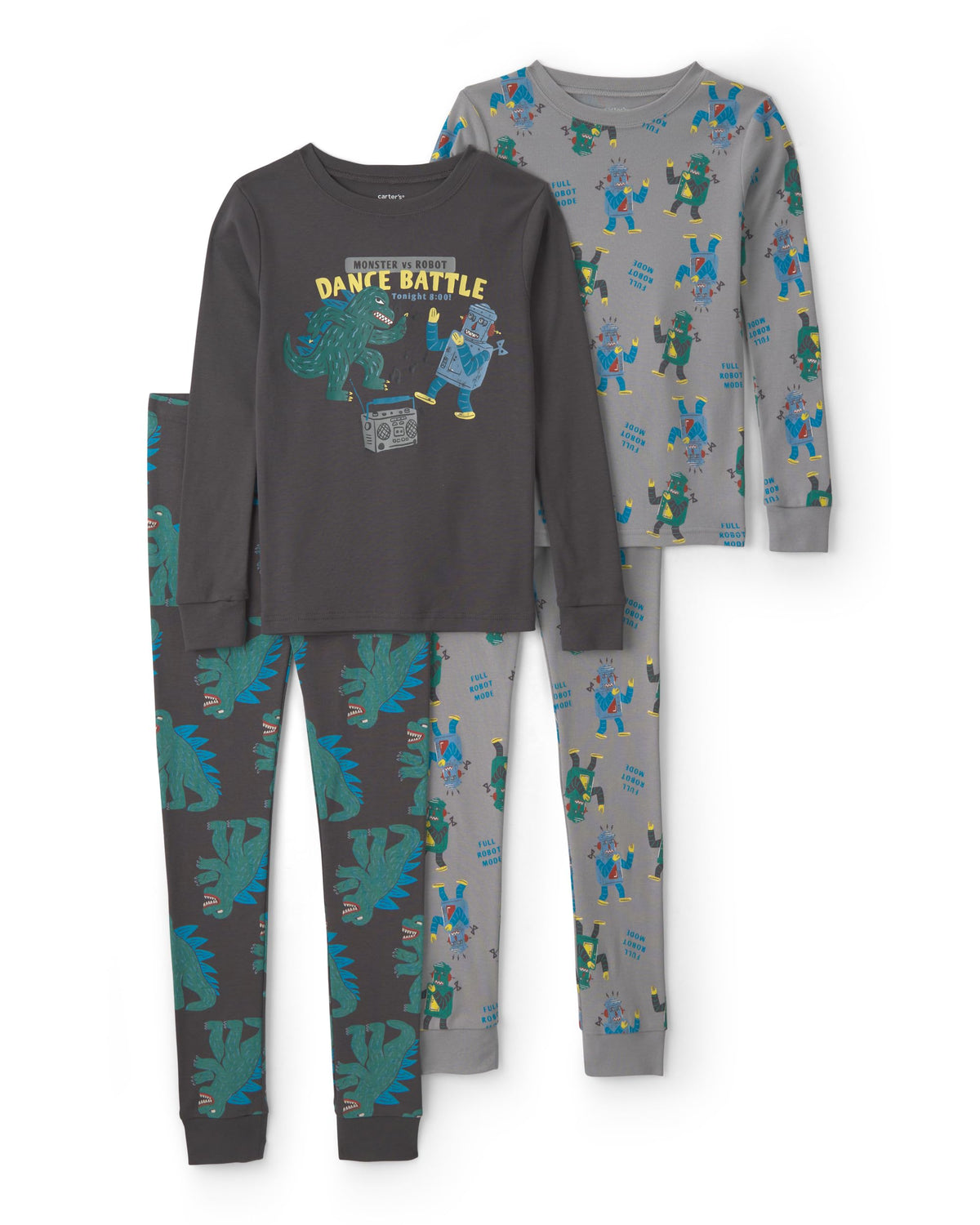 Carter's Boys' 4-piece Tight Fit Cotton Pajama Set