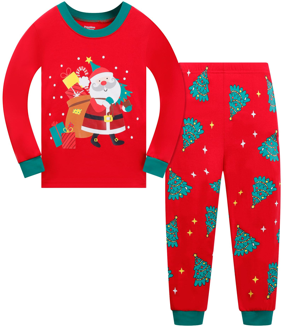 Popshion Little Boys Pajamas Sets Glow in Dark Dinosaur 100% Cotton 2 Piece Toddler Clothes Kids Pjs Sleepwear Size 2-10T