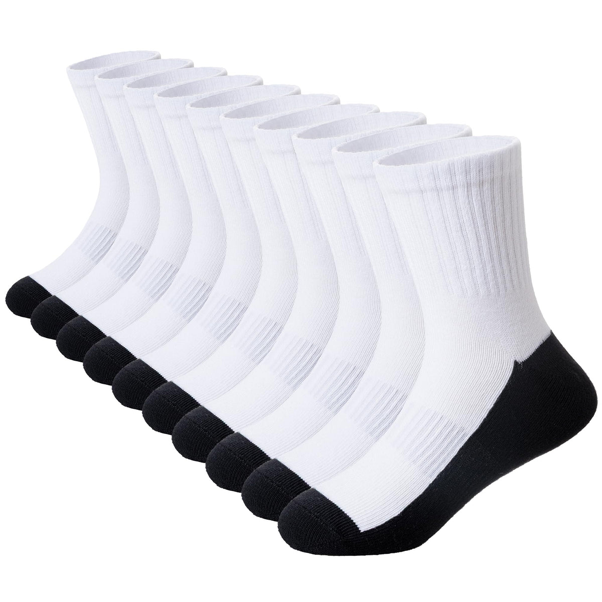 DoSmart Kids Athletic Crew Socks Boys Girls Classics Cotton School Uniform Childs Sports Breathable Casual Socks 10 Pairs