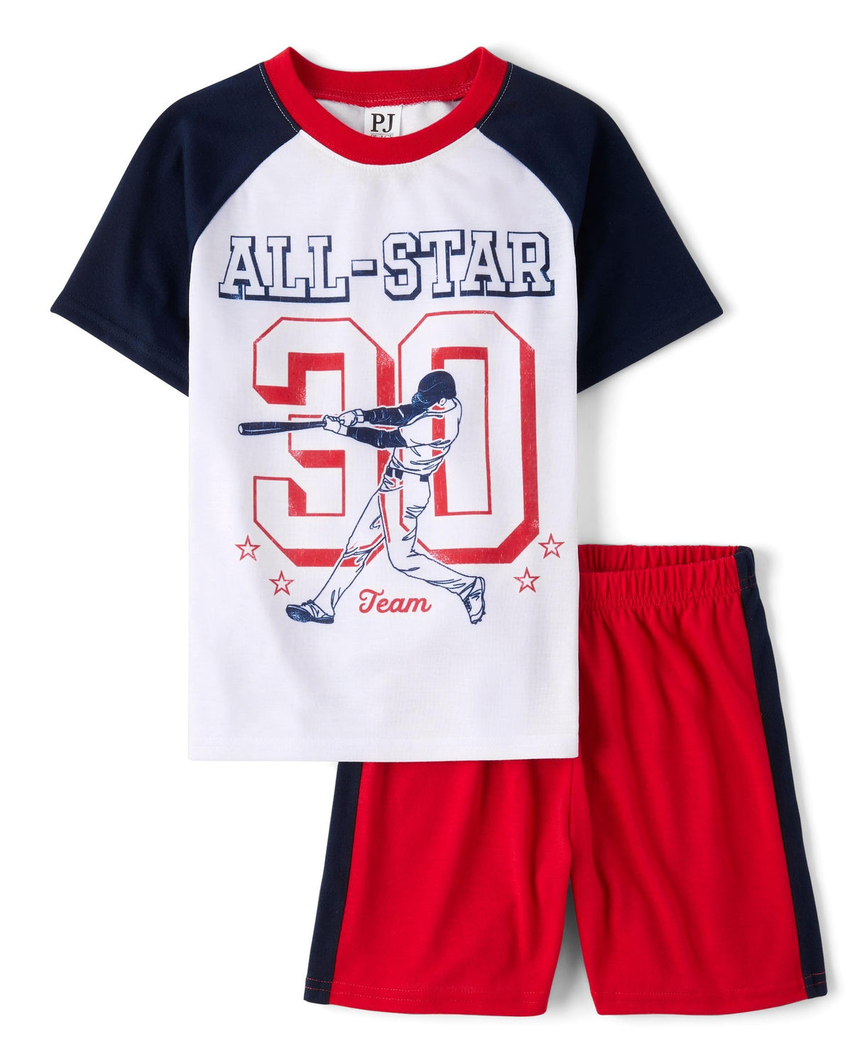 The Children's Place Boys' Sleeve Top and Shorts,2 Piece Pajama Set