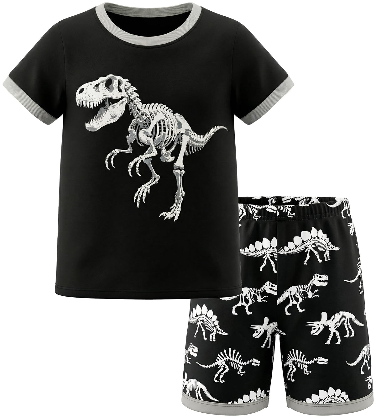 HONGTEYA Cotton Toddler Boys Clothes Kids Outfits Short Sleeve Set For 2-7T