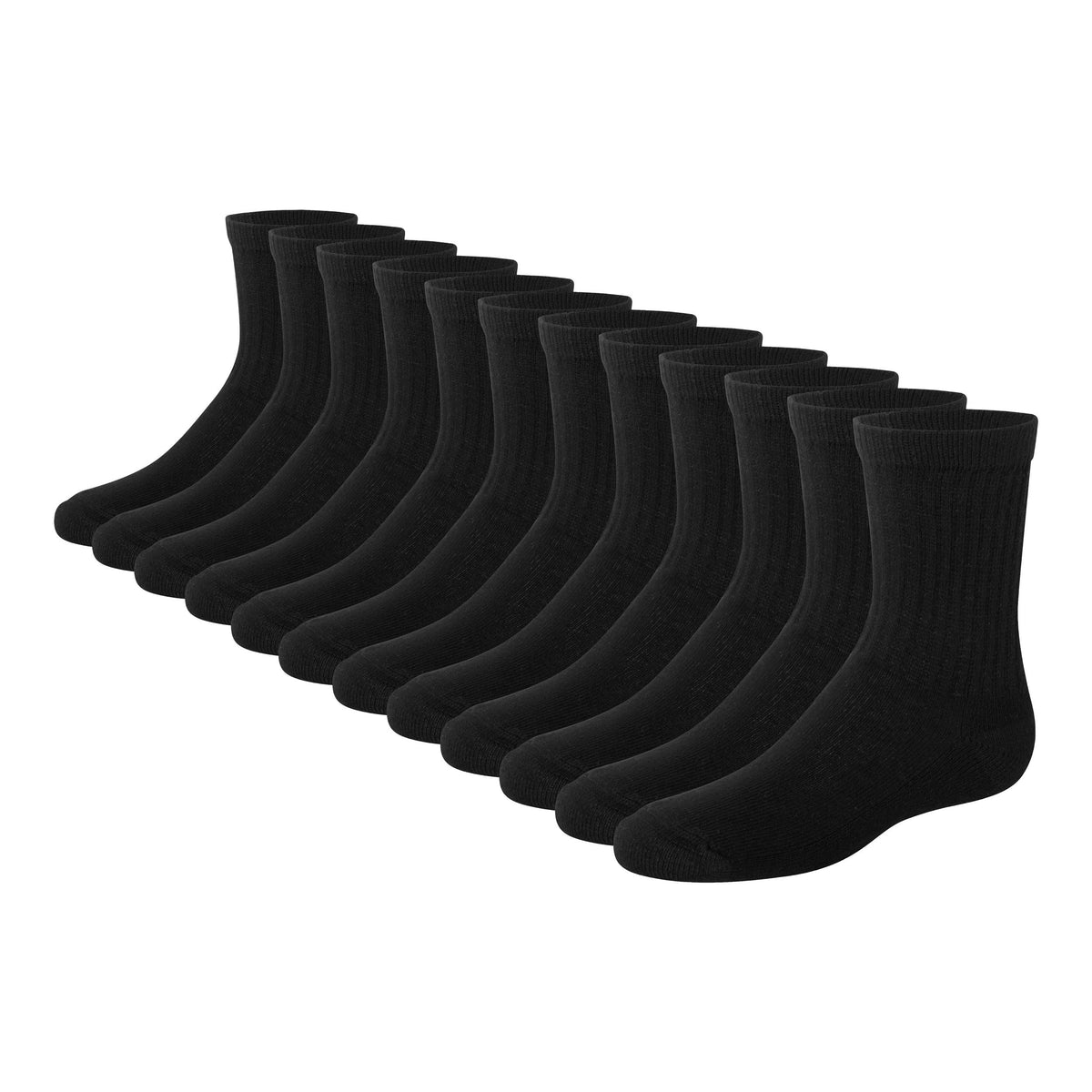 Hanes Boys' Socks Pack, Double Tough Moisture Wicking Ankle, Crew, No Show Socks, 12 & 14 Pair Packs