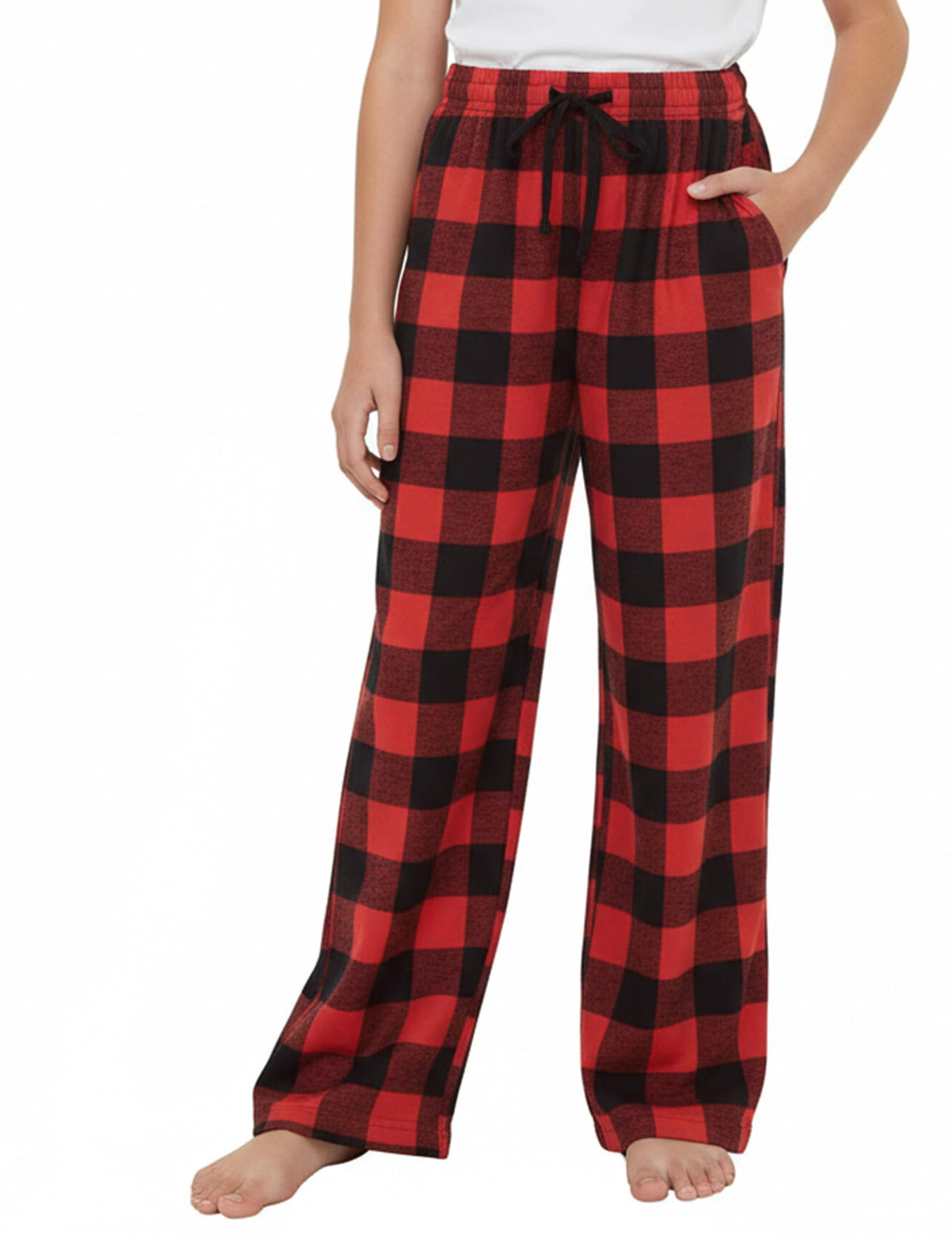 PATPAT Unisex Kids Plaid Pajama Pants Lounge Sleep Bottoms for 5–14 Years