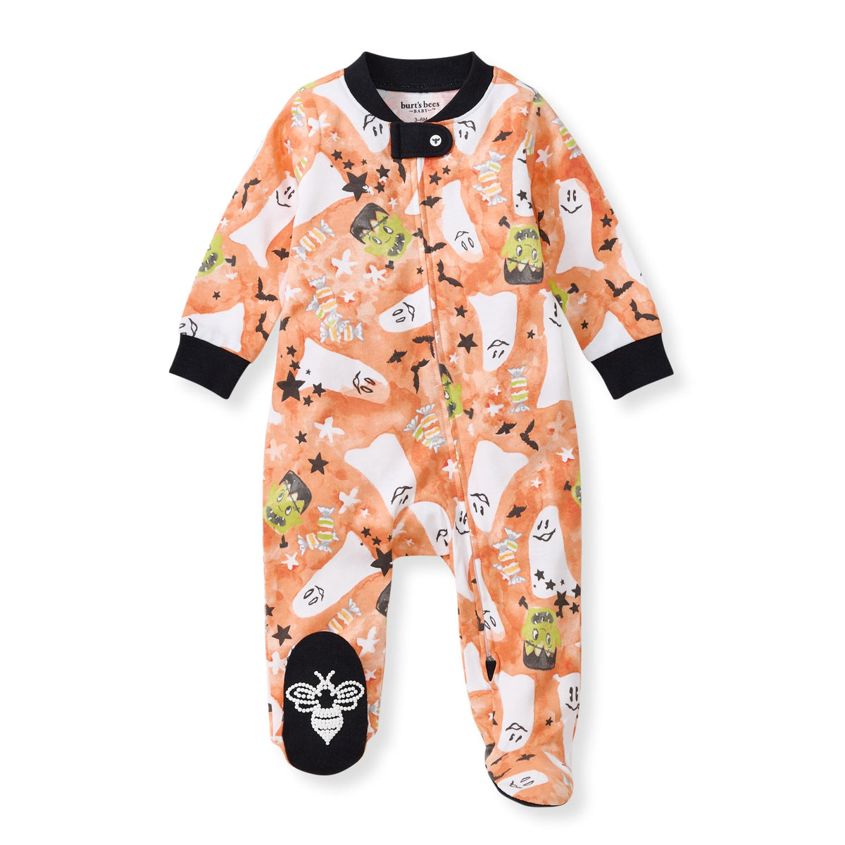 Burt's Bees Baby Boys Footless Pajamas, Sleep and Play Loose Fit, 100% Organic Cotton Soft One-piece PJs, Sizes NB to 6-9 Months