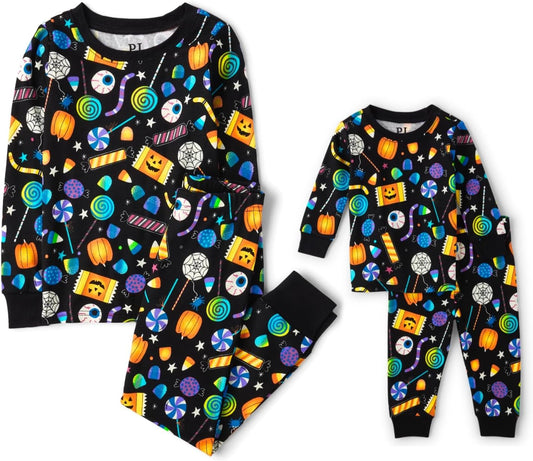 The Children's Place Baby and Kids' Sibling Matching Halloween and Holiday Pajama Sets, Cotton