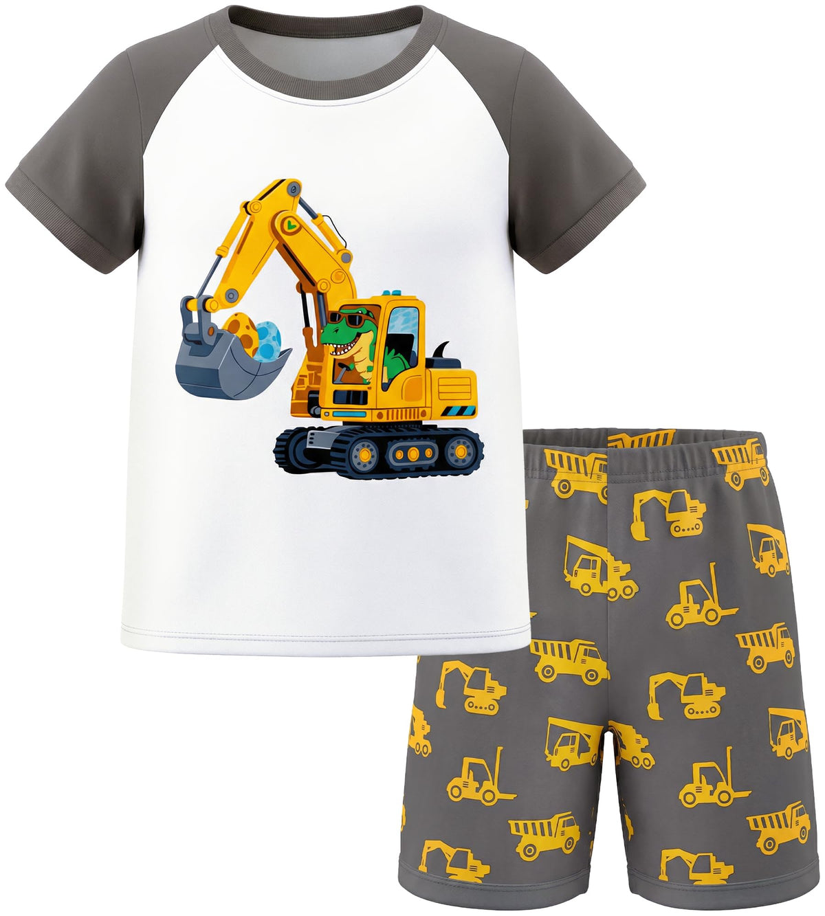 HONGTEYA Cotton Toddler Boys Clothes Kids Outfits Short Sleeve Set For 2-7T