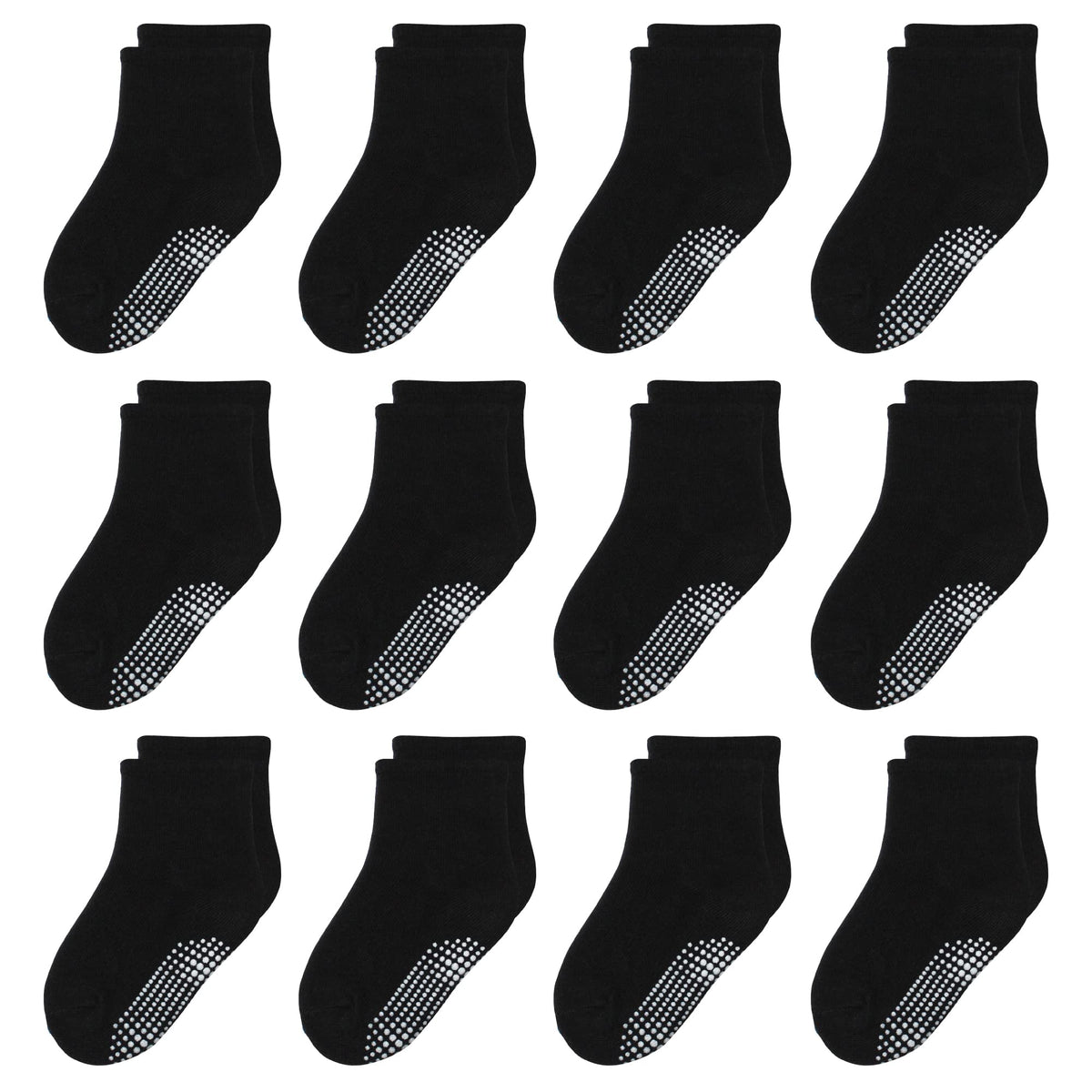 Toddler Non Slip Grip Crew Socks for 1-7 Years Baby Kids Boys Girls