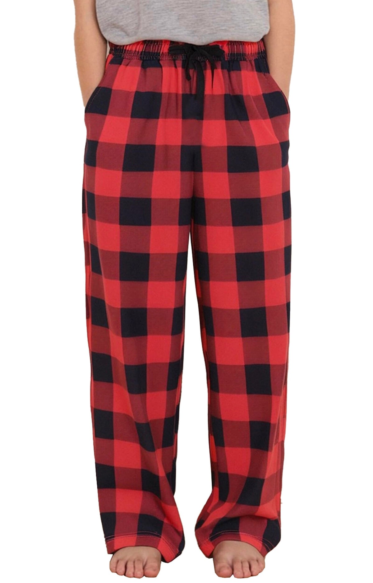 PATPAT Unisex Kids Plaid Pajama Pants Lounge Sleep Bottoms for 5–14 Years