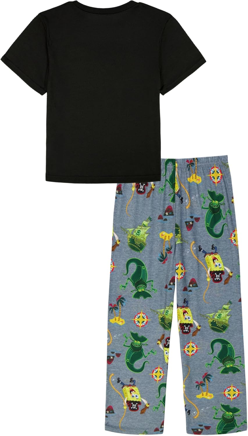 Nickelodeon Boys' SpongeBob SquarePants Movie 2-piece Loose-fit Pajama Set
