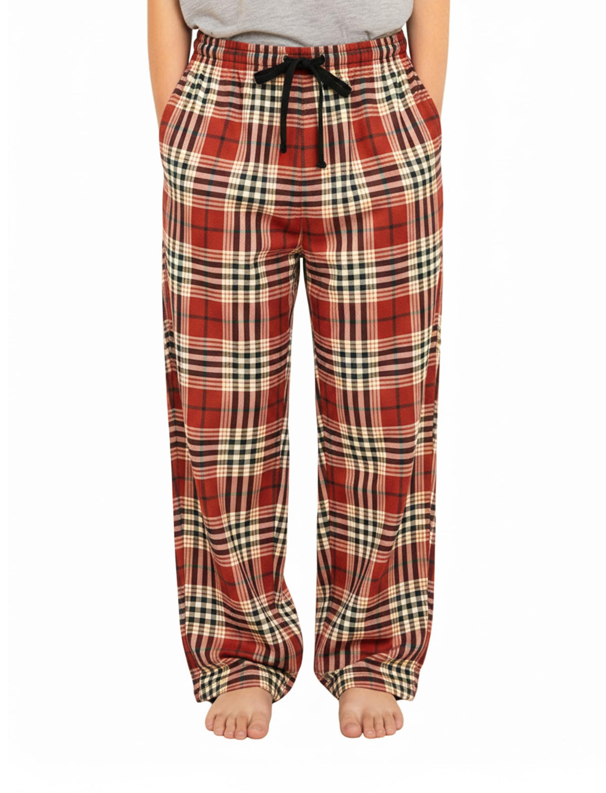 PATPAT Unisex Kids Plaid Pajama Pants Lounge Sleep Bottoms for 5–14 Years