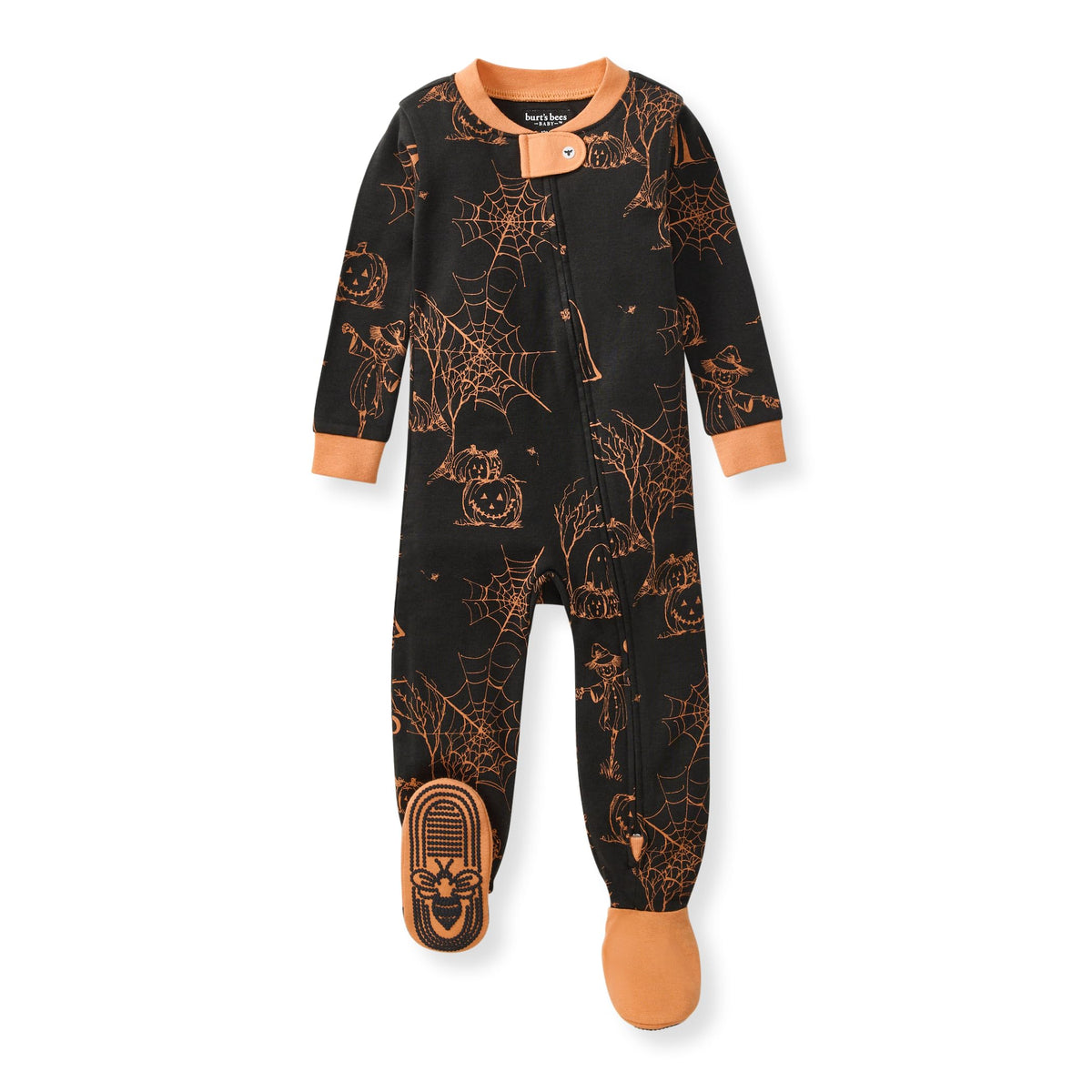 Burt's Bees Baby Boys Footless Pajamas, Sleep and Play Loose Fit, 100% Organic Cotton Soft One-piece PJs, Sizes NB to 6-9 Months