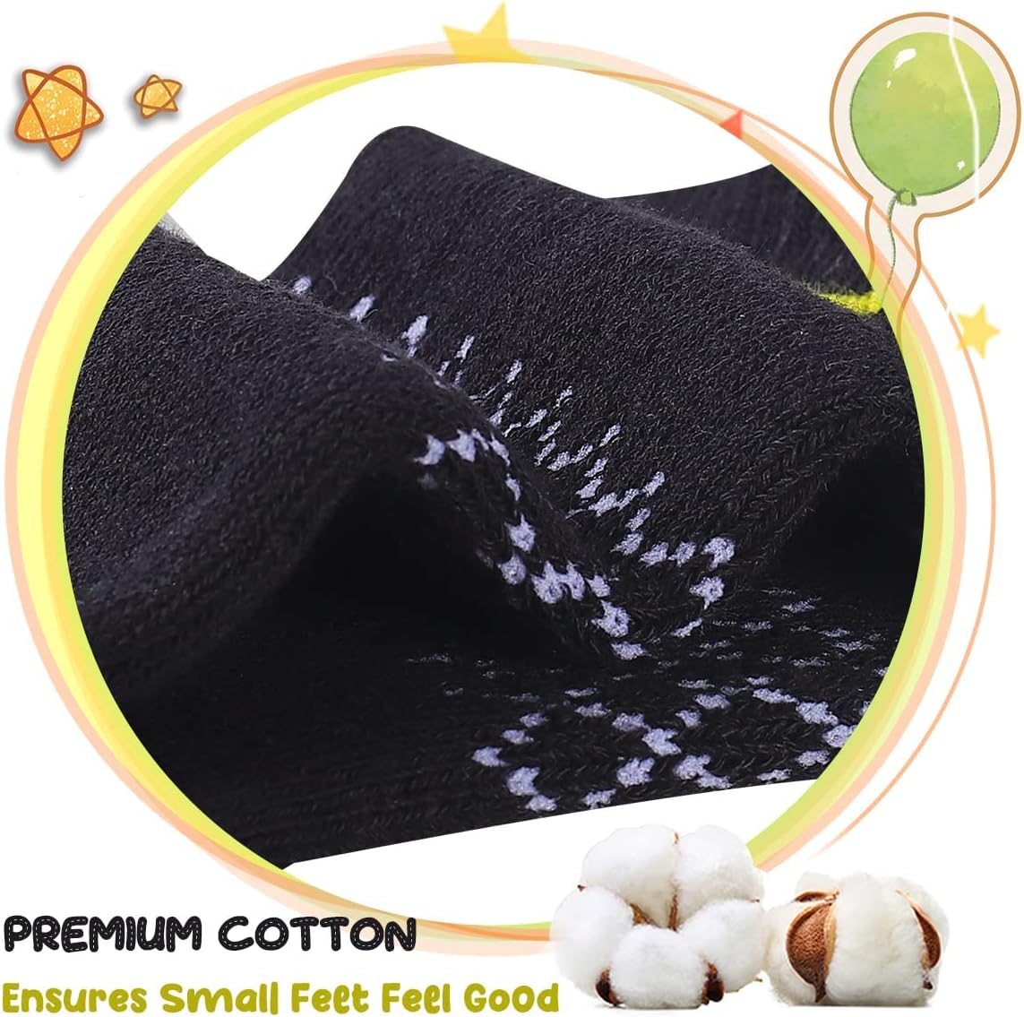 Comfoex 12 Pairs Boys Socks Ankle Athletic Socks With Cushioned Sole For 4-6 6-8 8-10 Years Old Kids