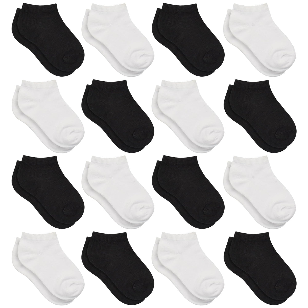 Toddler Socks, 16 Pairs Low Cut Ankle Socks for Kids (1-14 Years)
